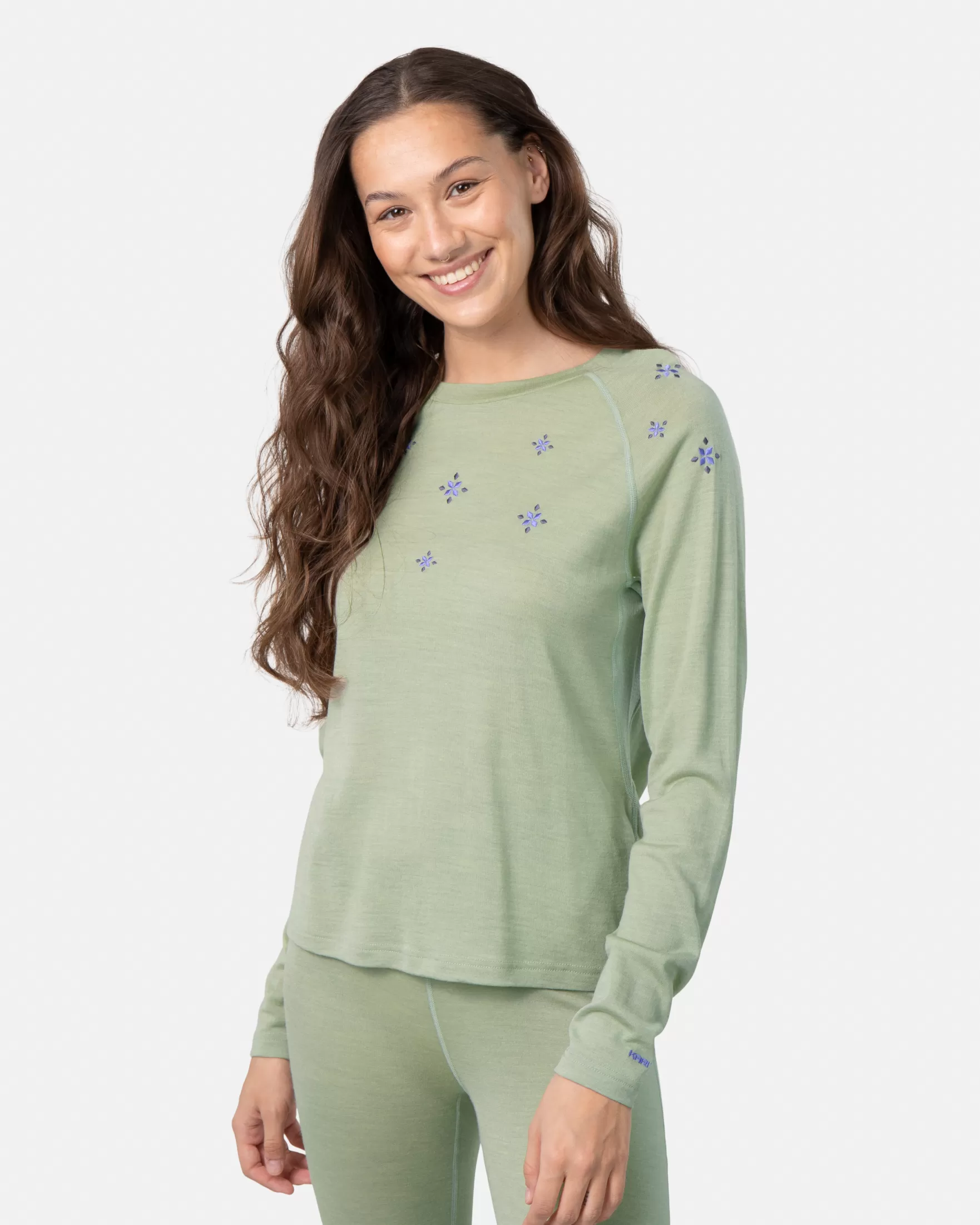 Wool Long Sleeve-Kari Traa Summer Wool Long Sleeve Light Dusty Green