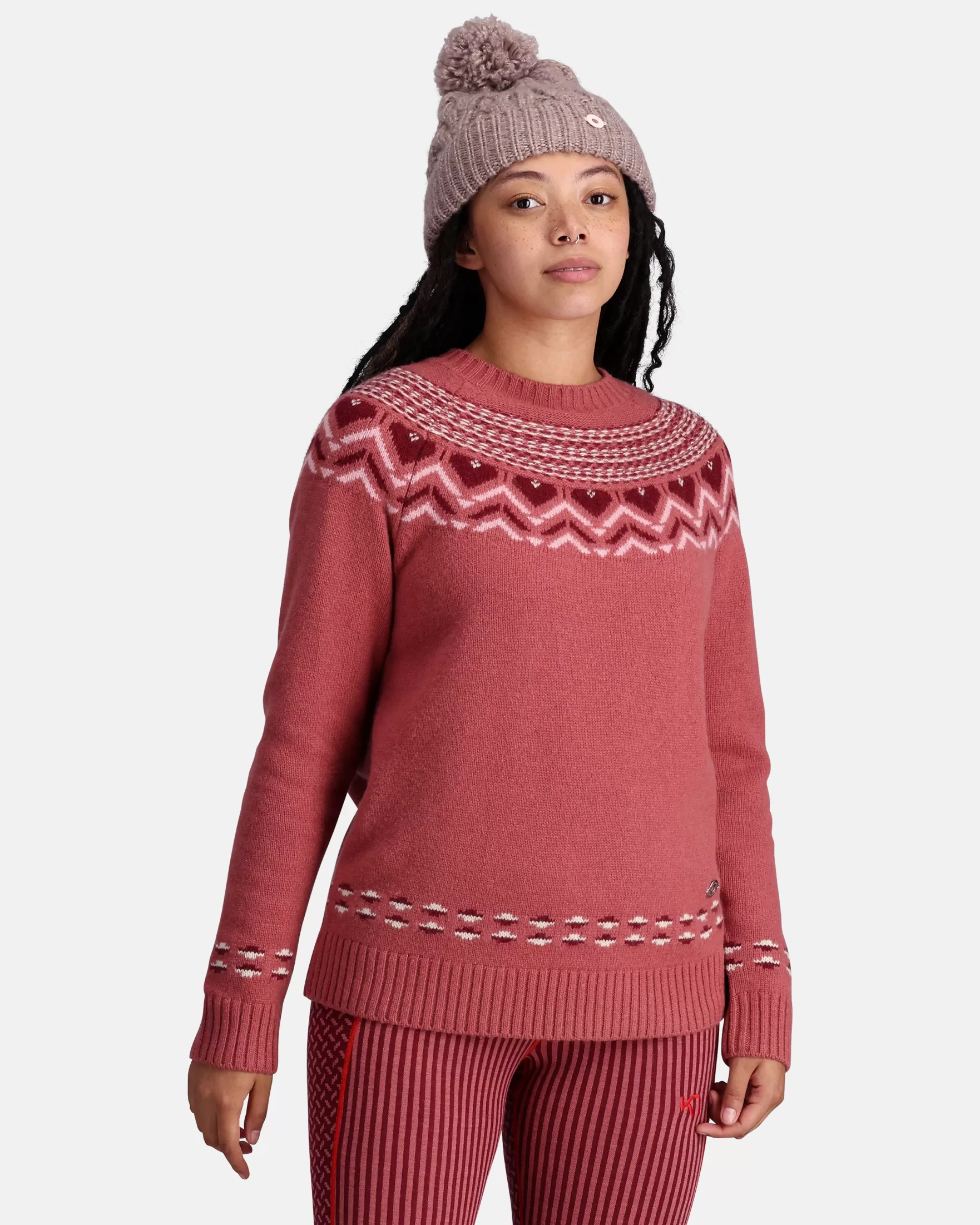 Wool Sweater | Wool Sweaters-Kari Traa Sundve Knit Cedar Pink