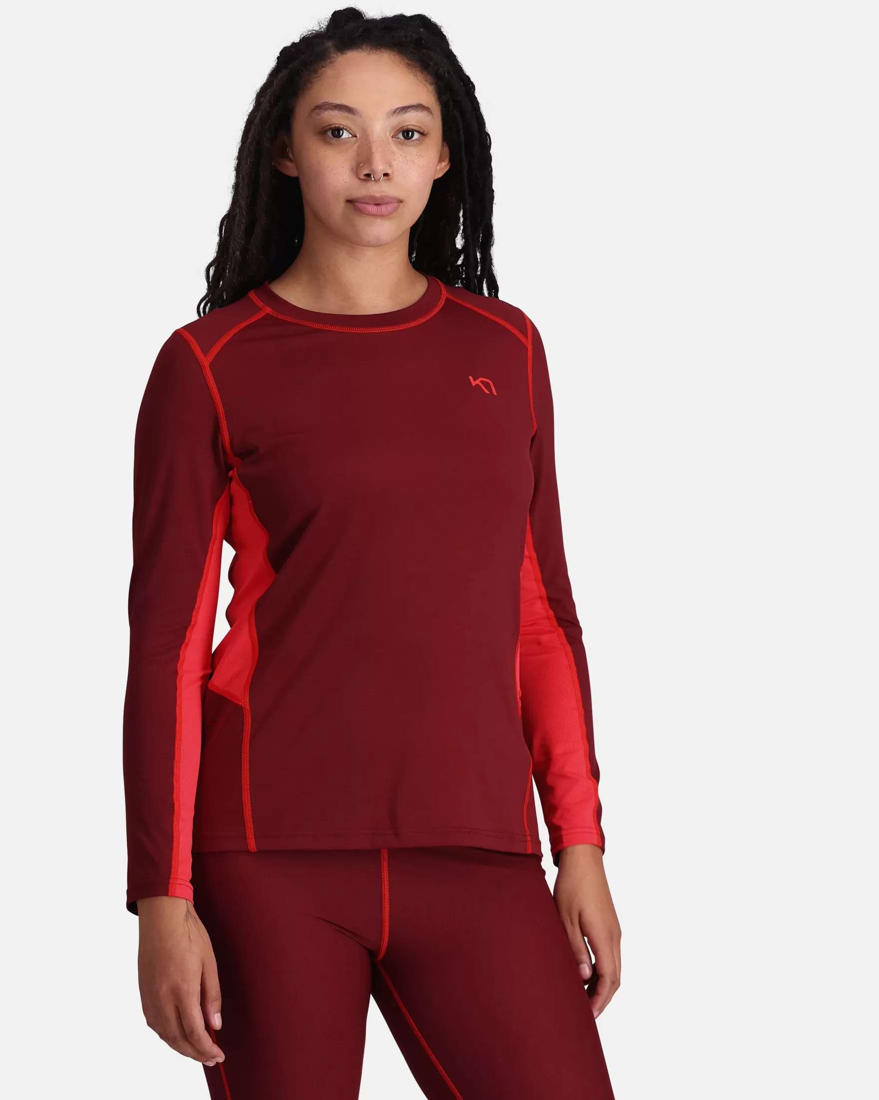 Technical Base Layer | Wool Long Sleeve-Kari Traa Sval Longsleeve Rouge Red