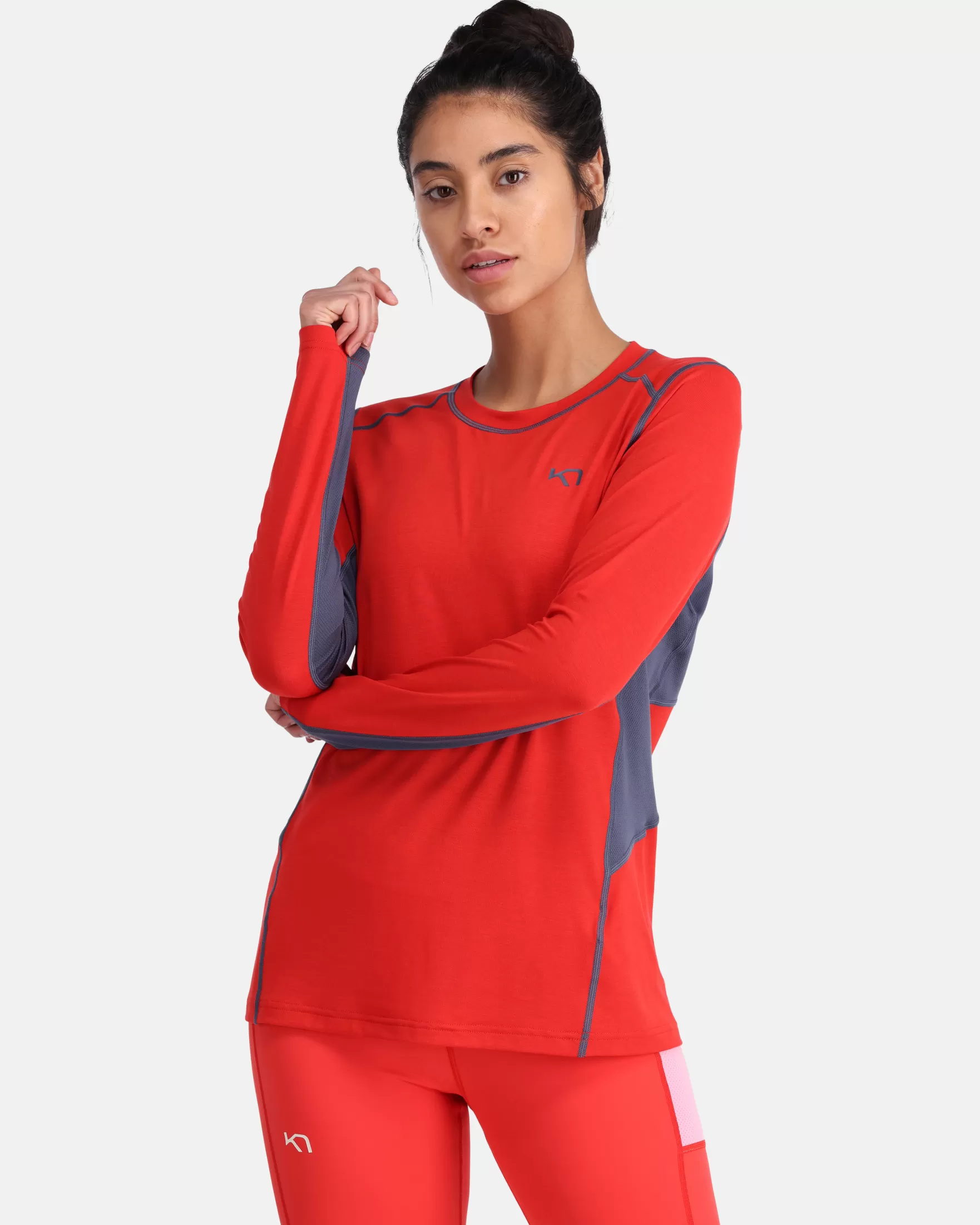 Technical Base Layer | Wool Long Sleeve-Kari Traa Sval Longsleeve Heat Red