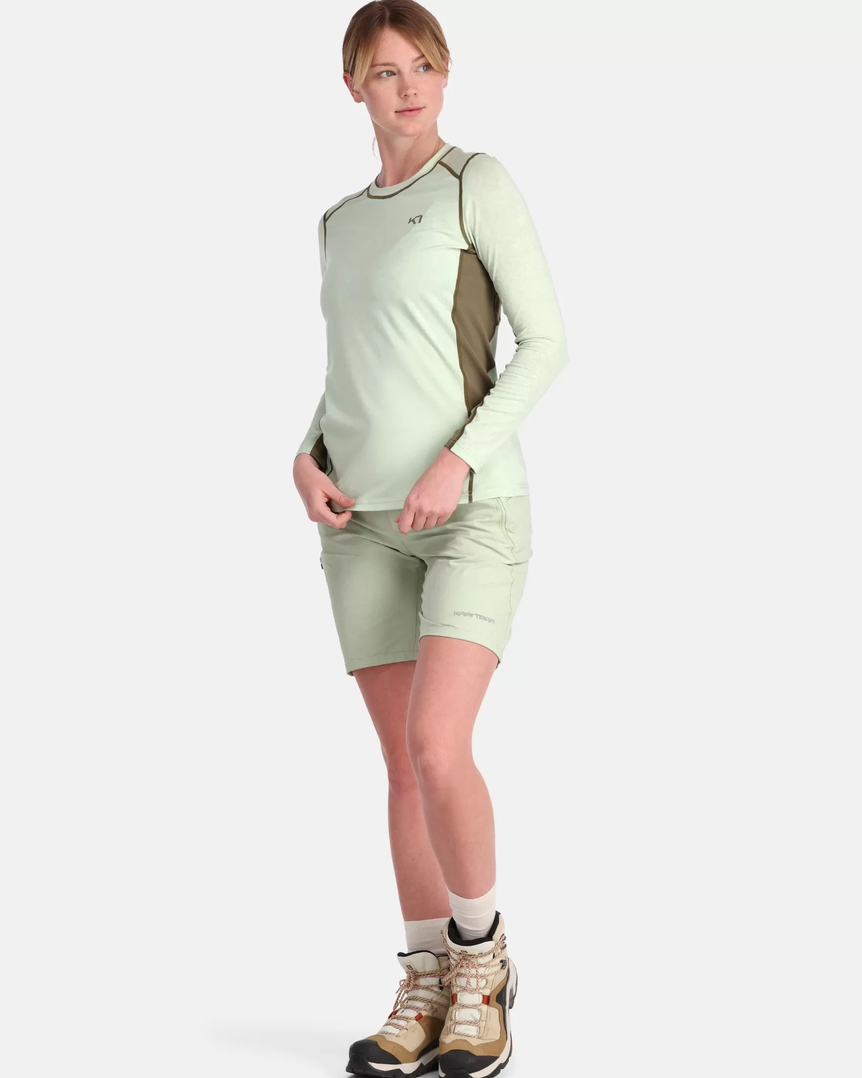 Technical Base Layer | Wool Long Sleeve-Kari Traa Sval Longsleeve Light Dusty Green