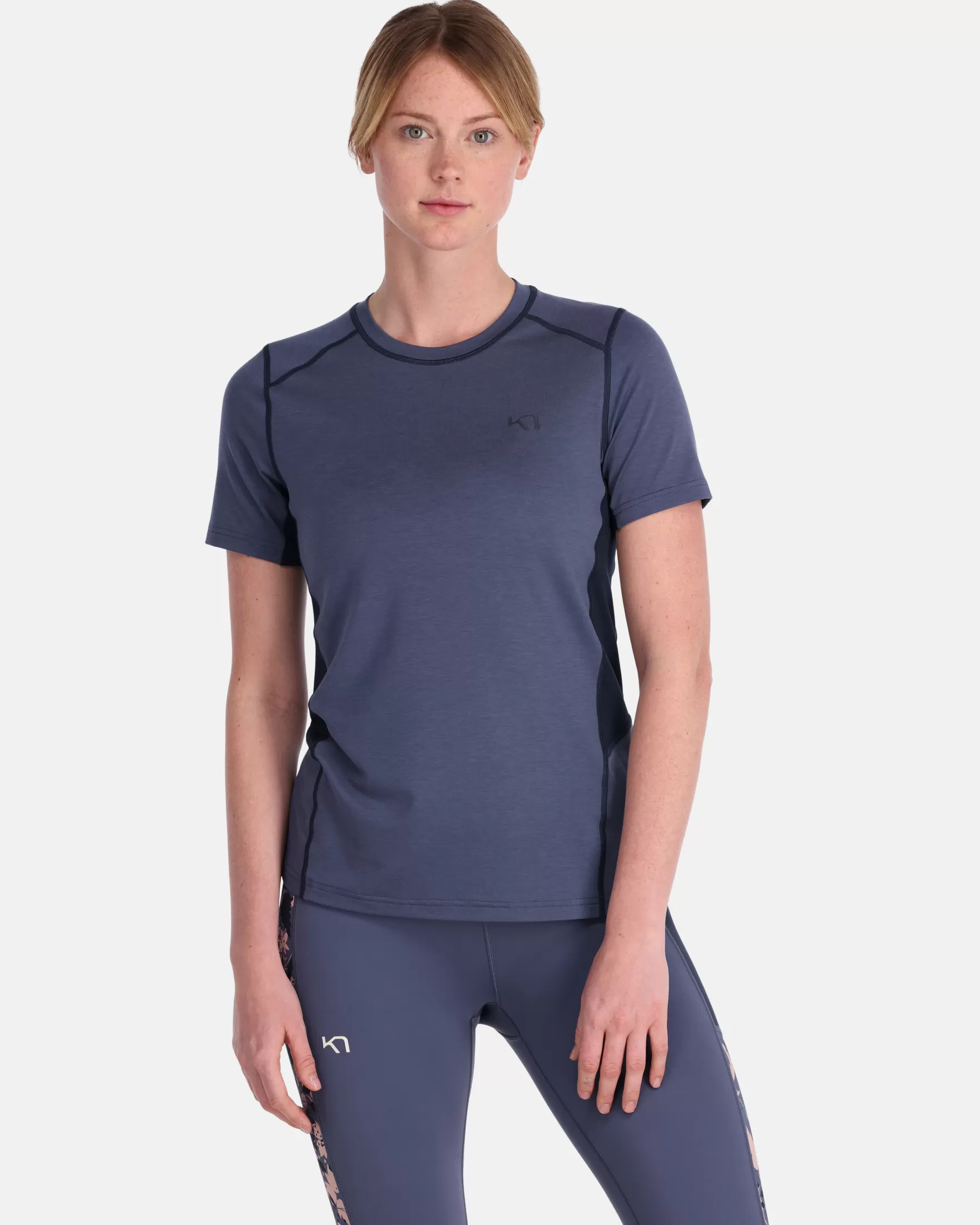 Technical Base Layer | Wool T-Shirts-Kari Traa Sval Tee Moon Blue