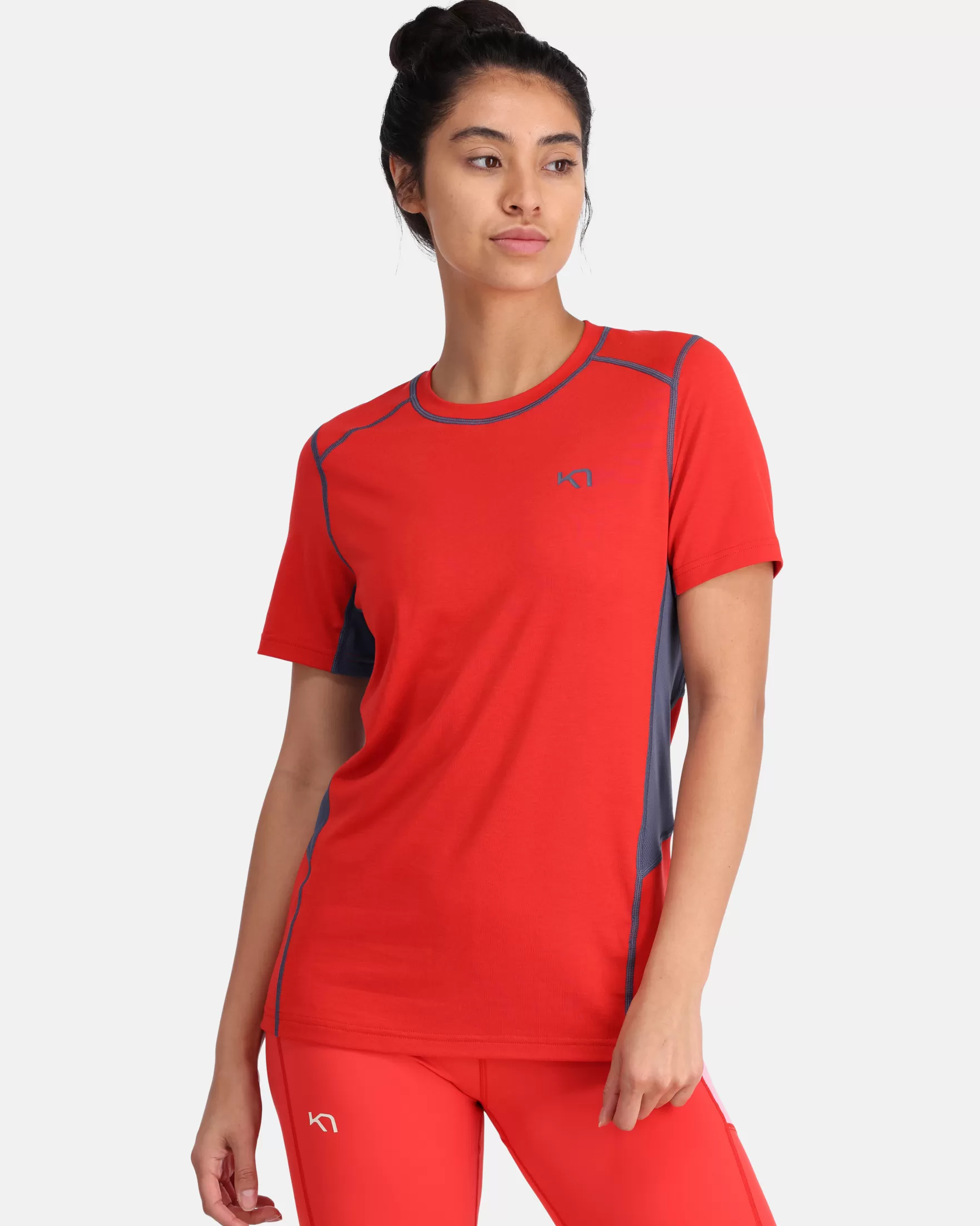 Technical Base Layer | Wool T-Shirts-Kari Traa Sval Tee Heat Red