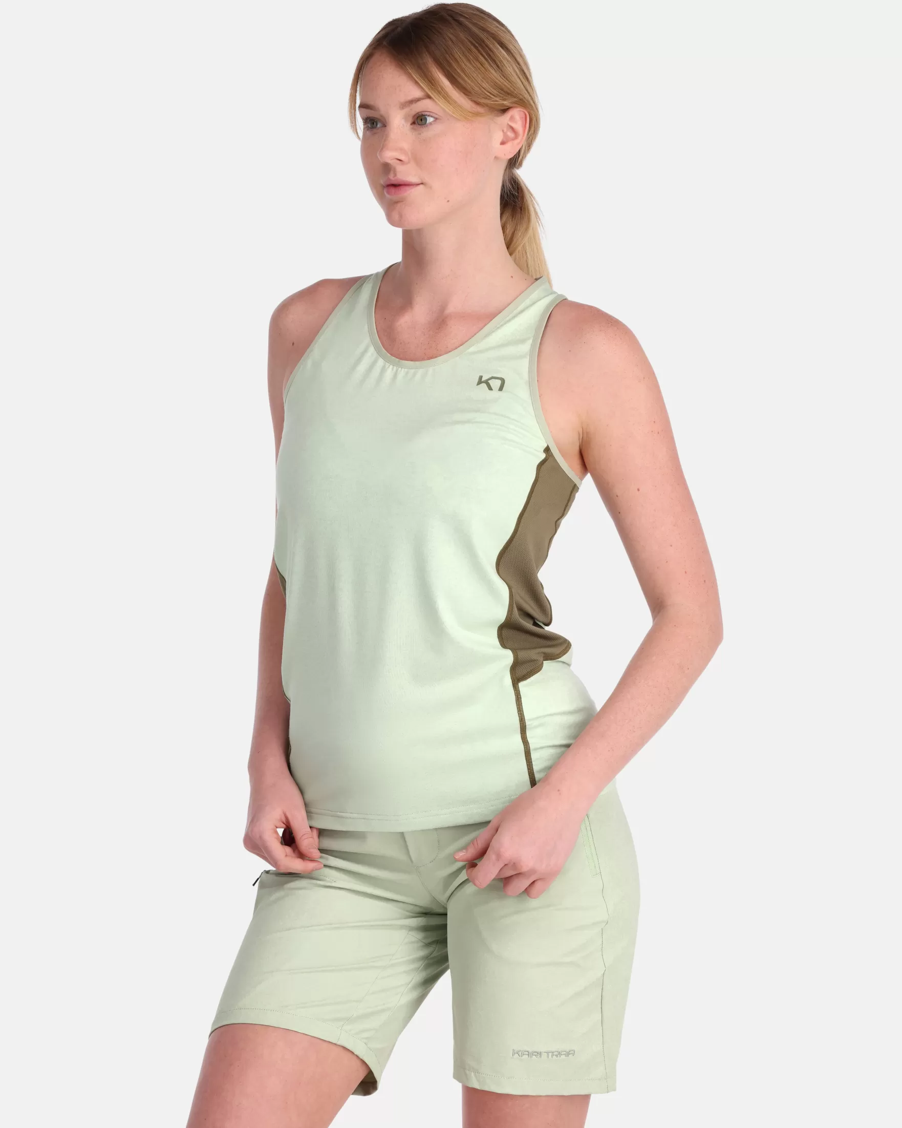 Technical Base Layer | Wool Tops-Kari Traa Sval Top Light Dusty Green