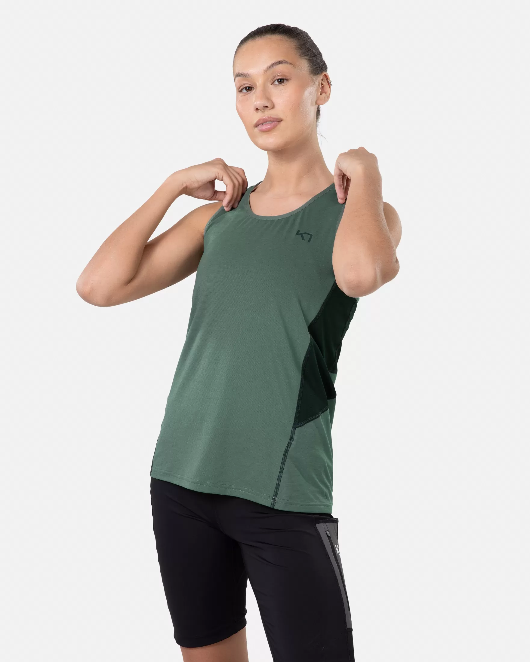 Wool Tops | T-Shirts and Tops-Kari Traa Sval Top Murk Green