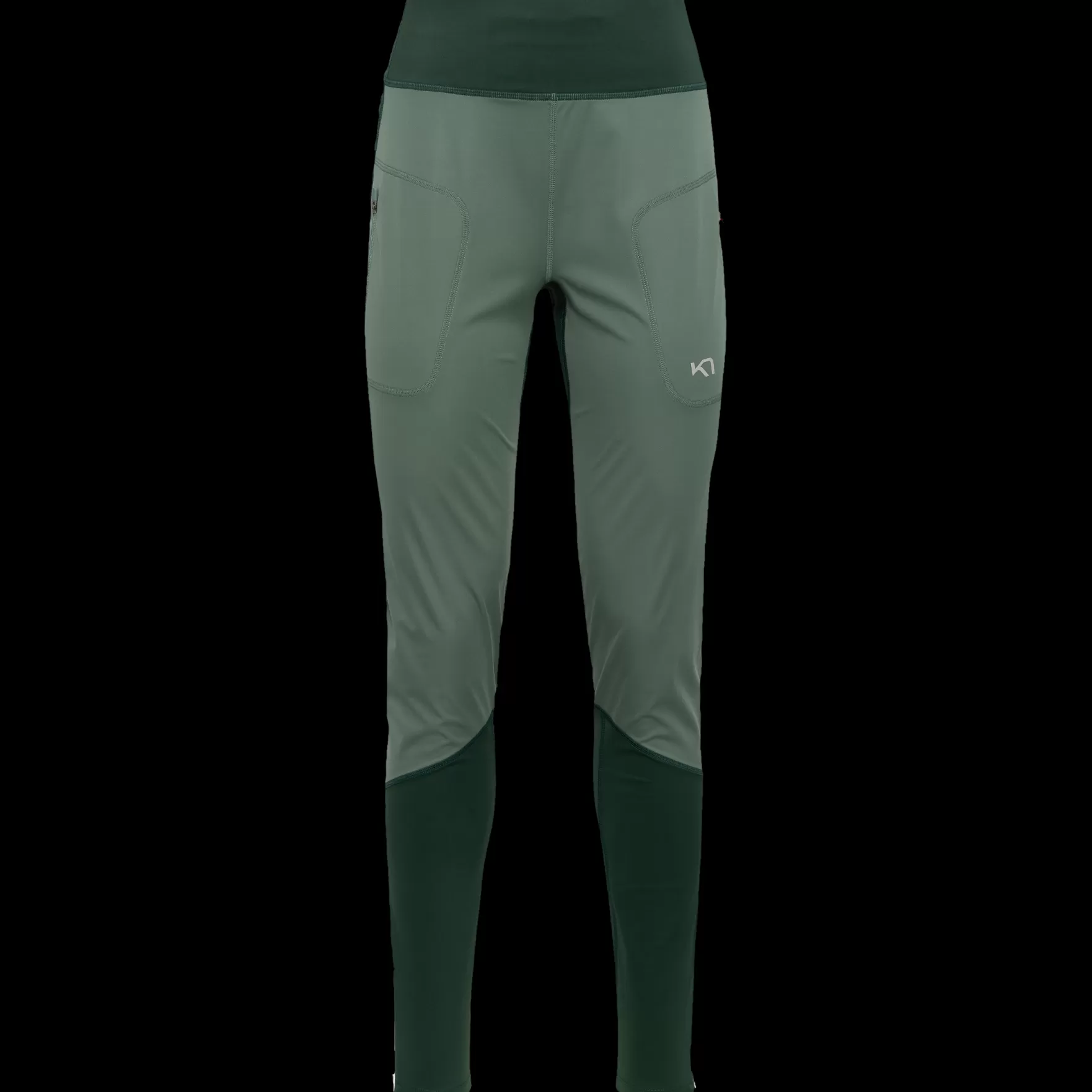 Hiking Tights and Leggings-Kari Traa Tirill Thermal Tights Pine Green