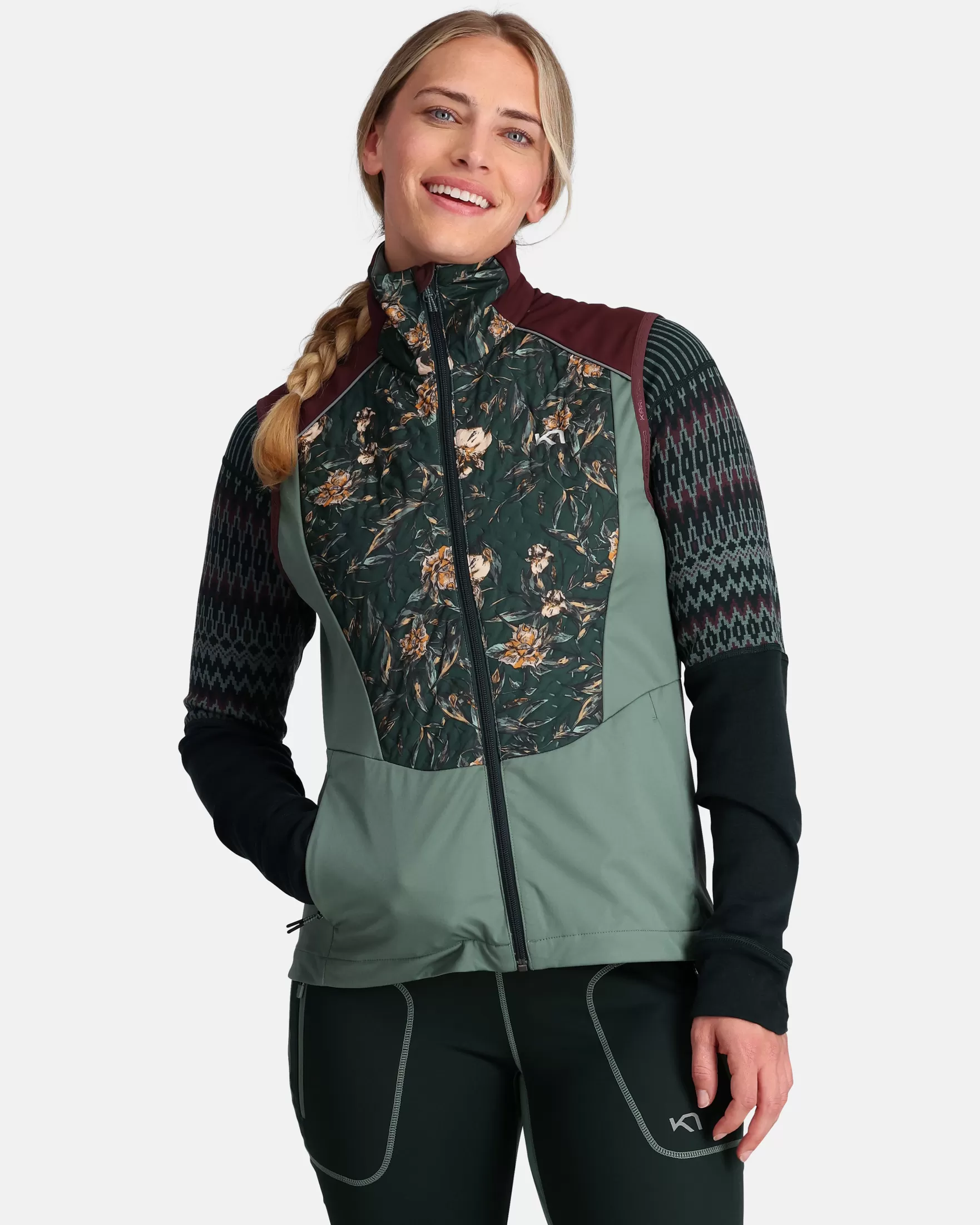 Vests-Kari Traa Tirill Thermal Vest Pine Green