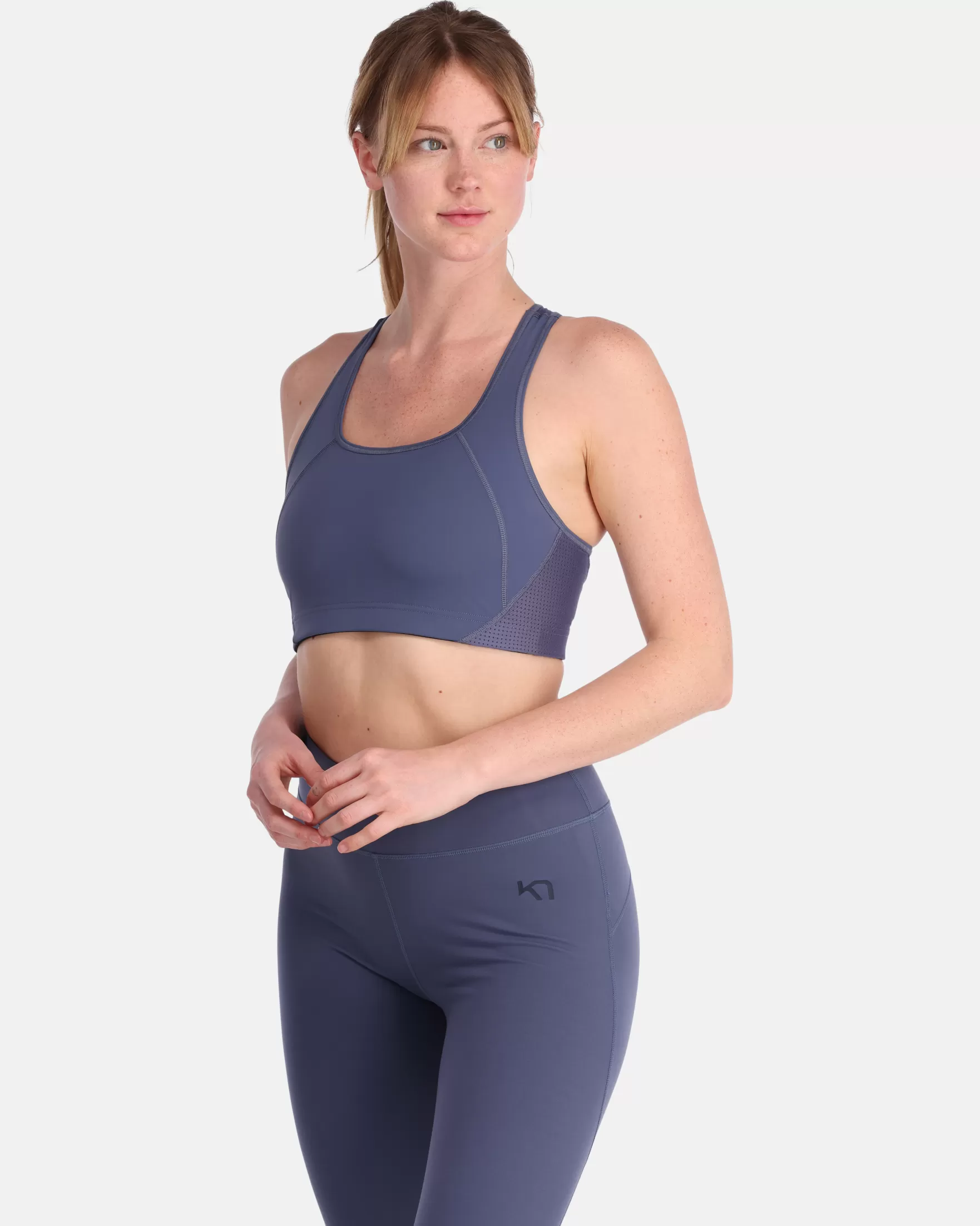 Sports Bras and Underwear-Kari Traa Trud Sports Bra Moon Blue