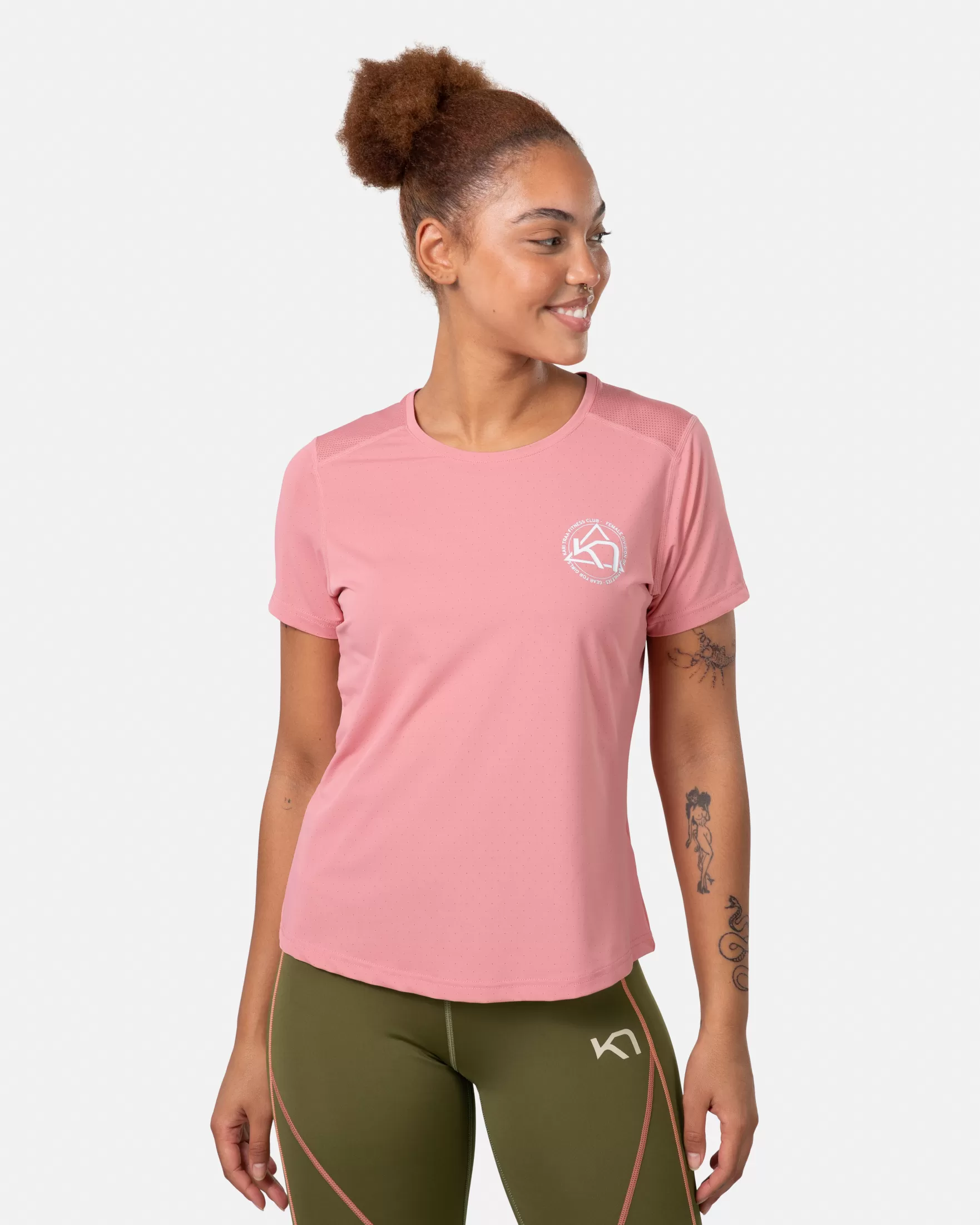 T-Shirts and Tops-Kari Traa Vilde Active Tee PASTEL DUSTY PINK